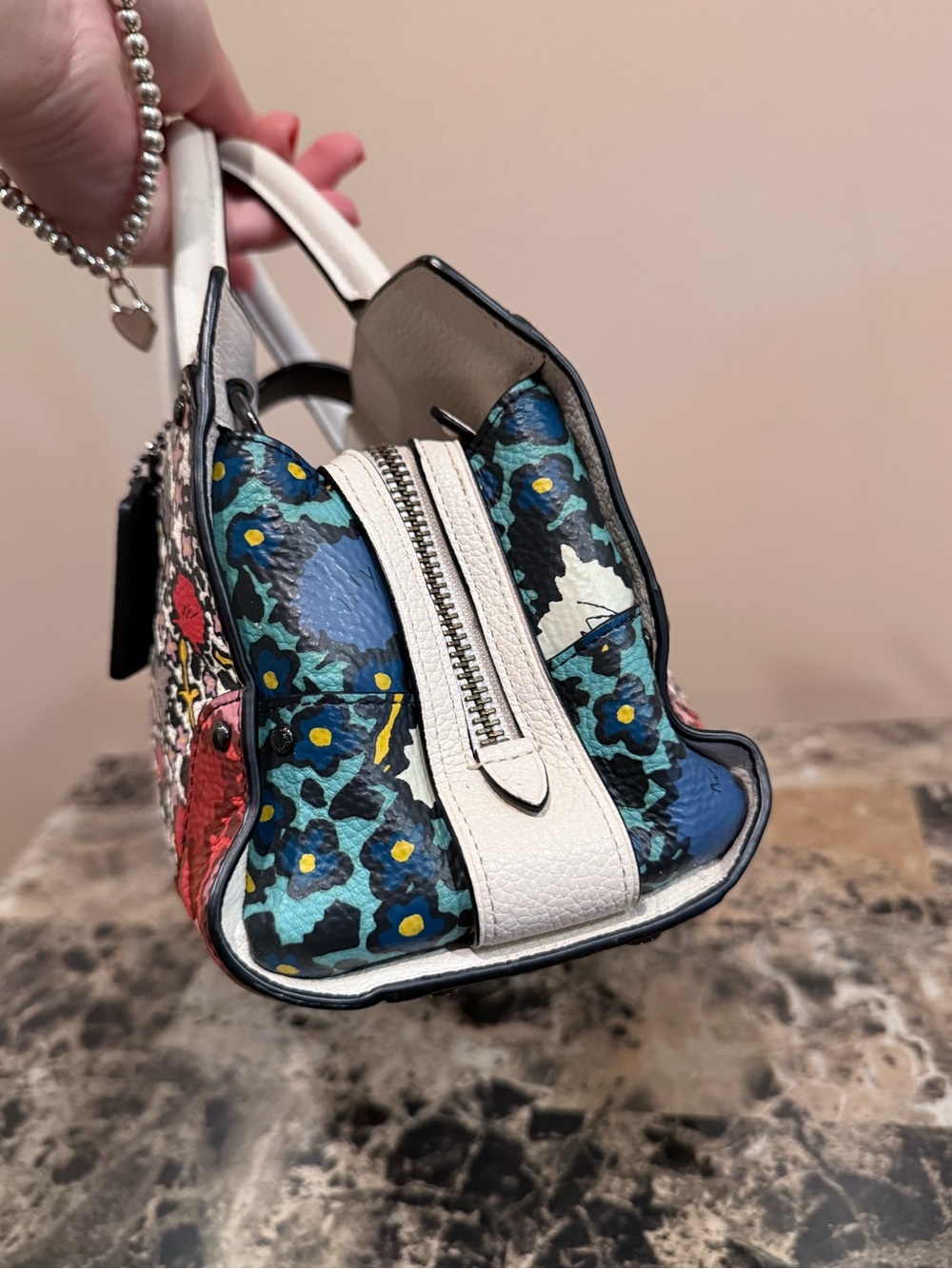 Coach Mercer 24 in Mixed Media Multi-Floral and Blue Wildflower - Picture 6 of 16